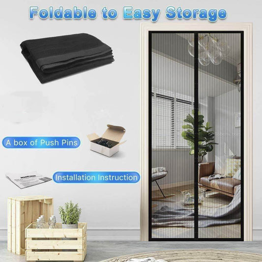 Mesh Screen Net Home Magnetic Foldable Anti Mosquito Door Curtains - Vellora
