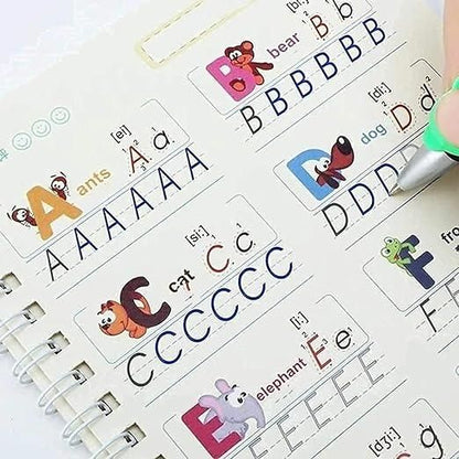 Magic Practice Copybook (4 Book Numbers, Alphabets, Maths and Drawing + 10 Refill) (A-127)